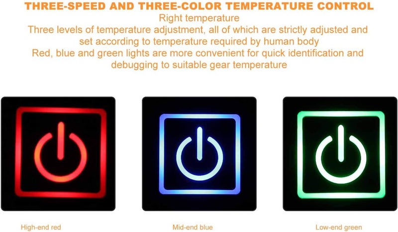 klarako Electric Heating Pads Thermal Clothes Heated Jacket Outdoor Mobile Warming, 3 Temperature Adjustable - Image 4