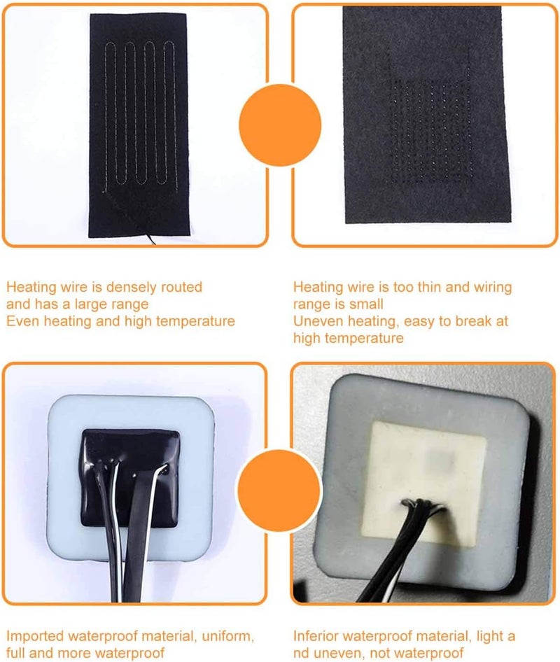 klarako Electric Heating Pads Thermal Clothes Heated Jacket Outdoor Mobile Warming, 3 Temperature Adjustable - Image 3