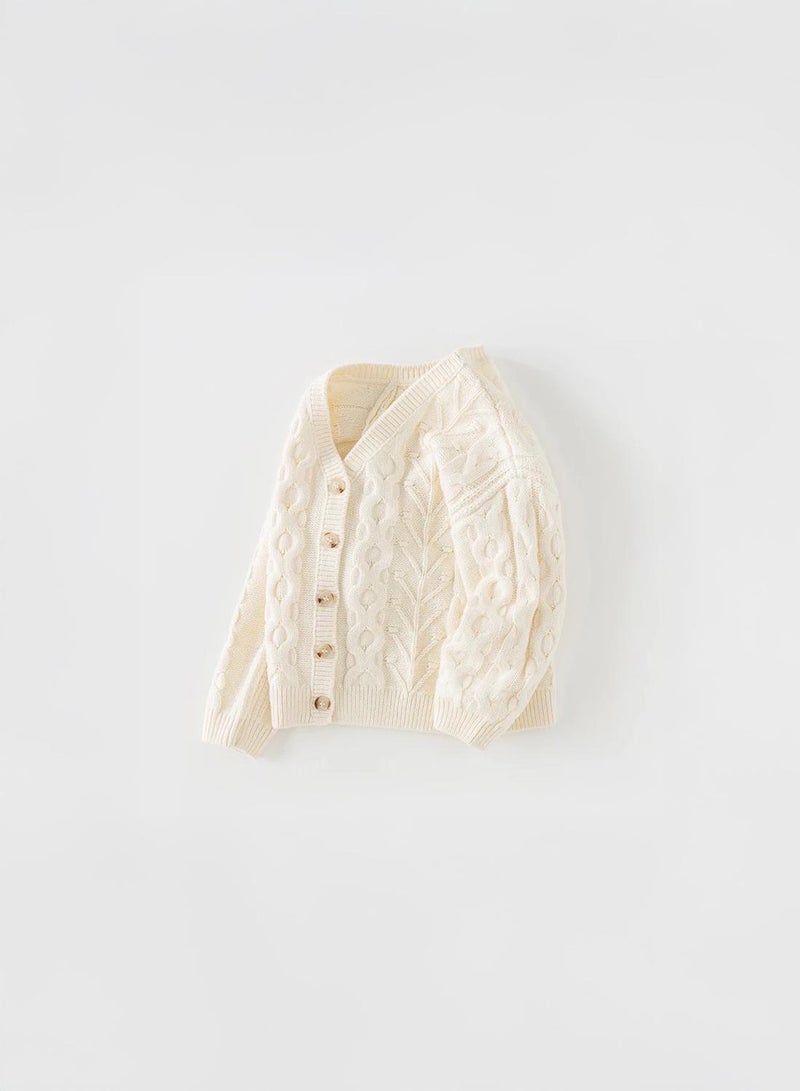 Dave & Bella Off White Cardigan - Image 2
