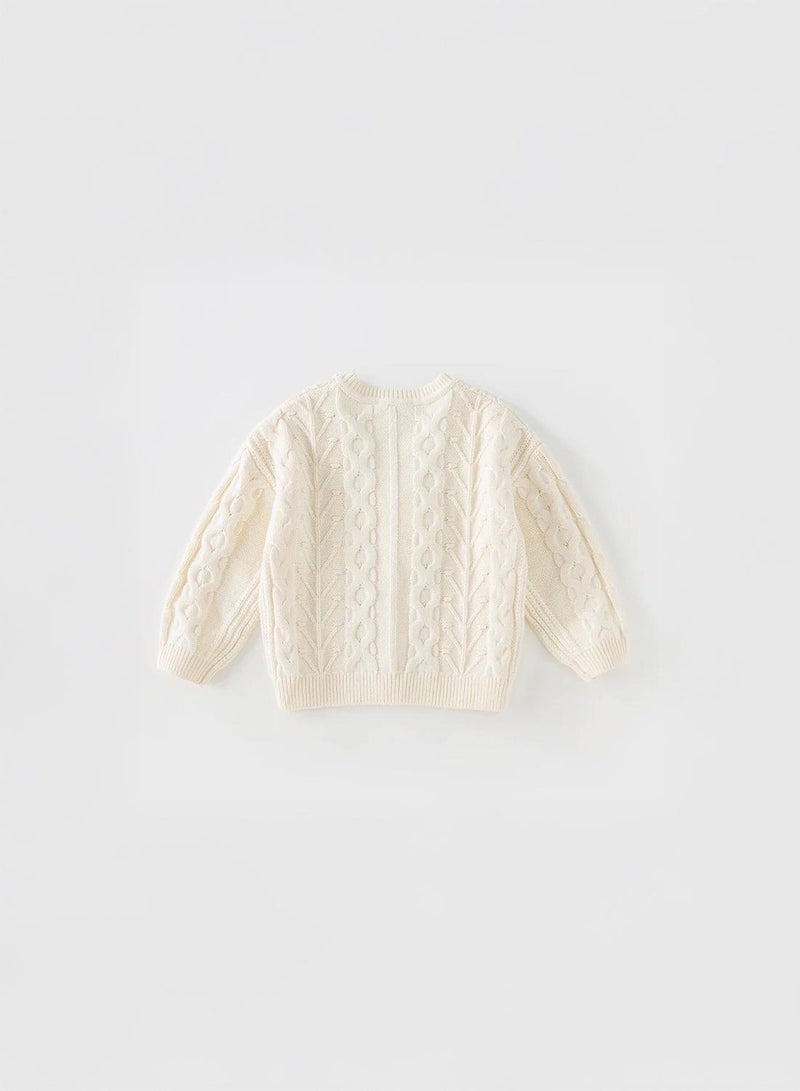 Dave & Bella Off White Cardigan - Image 3