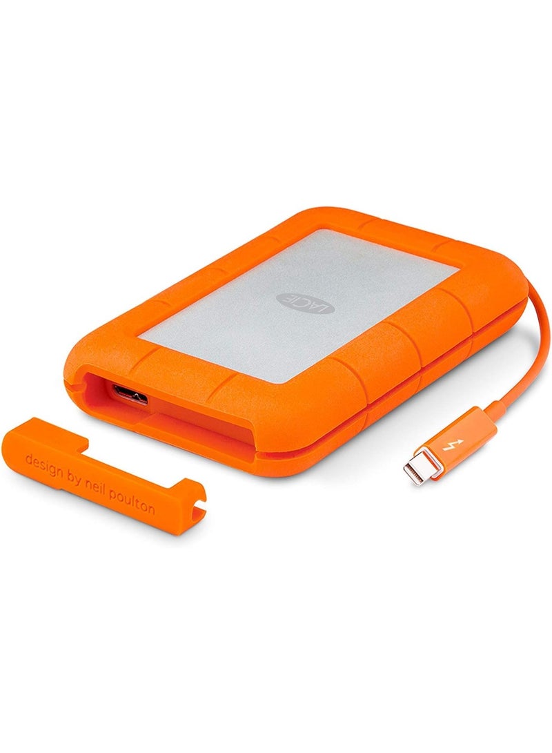 لاسي محرك أقراص خارجي محمول LaCie Rugged Thunderbolt USB 3.0 بسعة 1 تيرابايت (STEV1000400) - برتقالي - Image 1