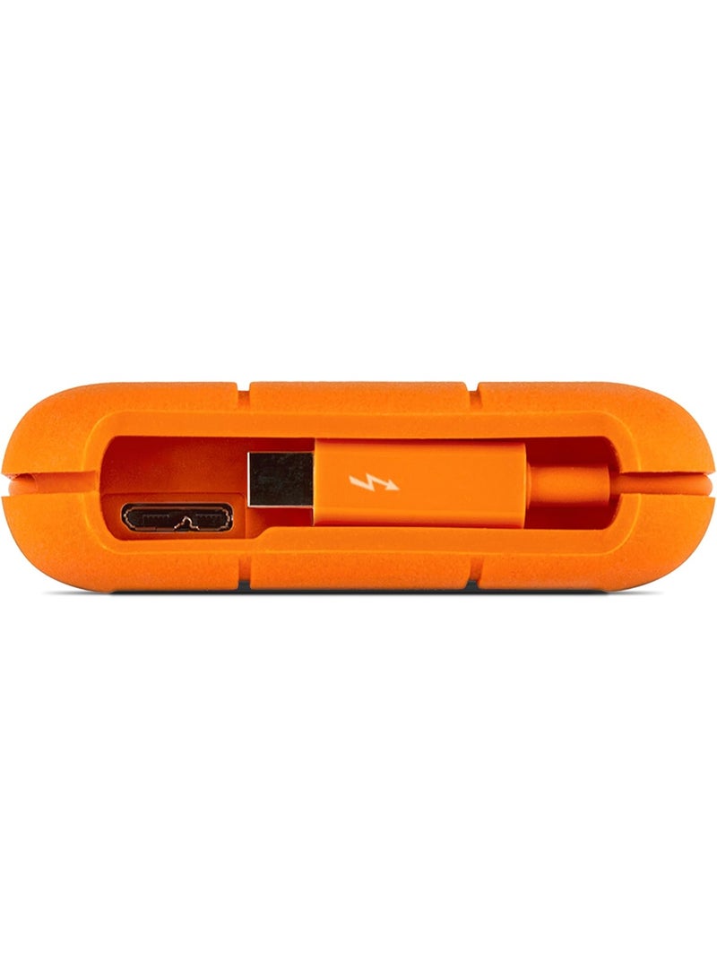 لاسي محرك أقراص خارجي محمول LaCie Rugged Thunderbolt USB 3.0 بسعة 1 تيرابايت (STEV1000400) - برتقالي - Image 2