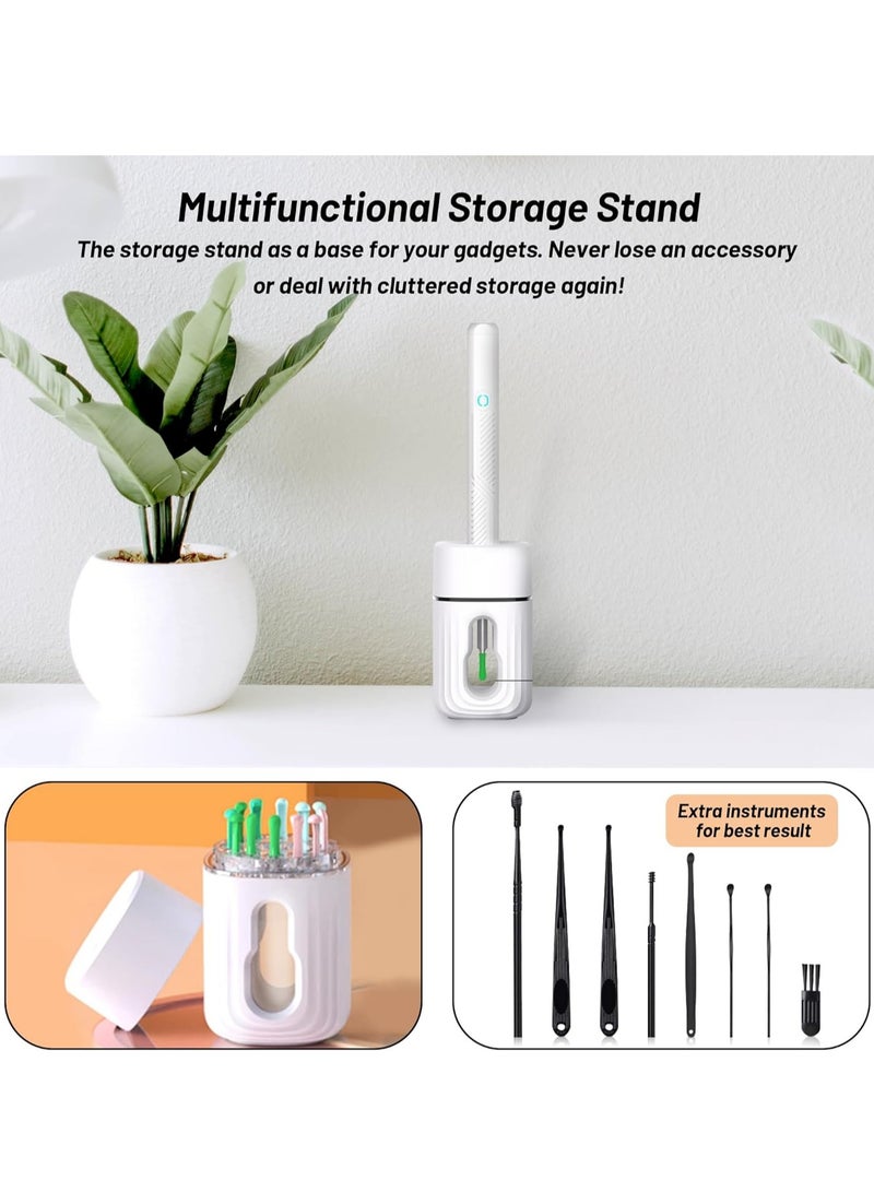 CIMIA Ear Wax Removal,Kids Wireless Visual Ear Cleaner with HD Camera, Rechargeable Earwax Remover Tool, Safe Ear Scoop for Children & Adults, Home Ear Cleaning Kit,White - Image 2