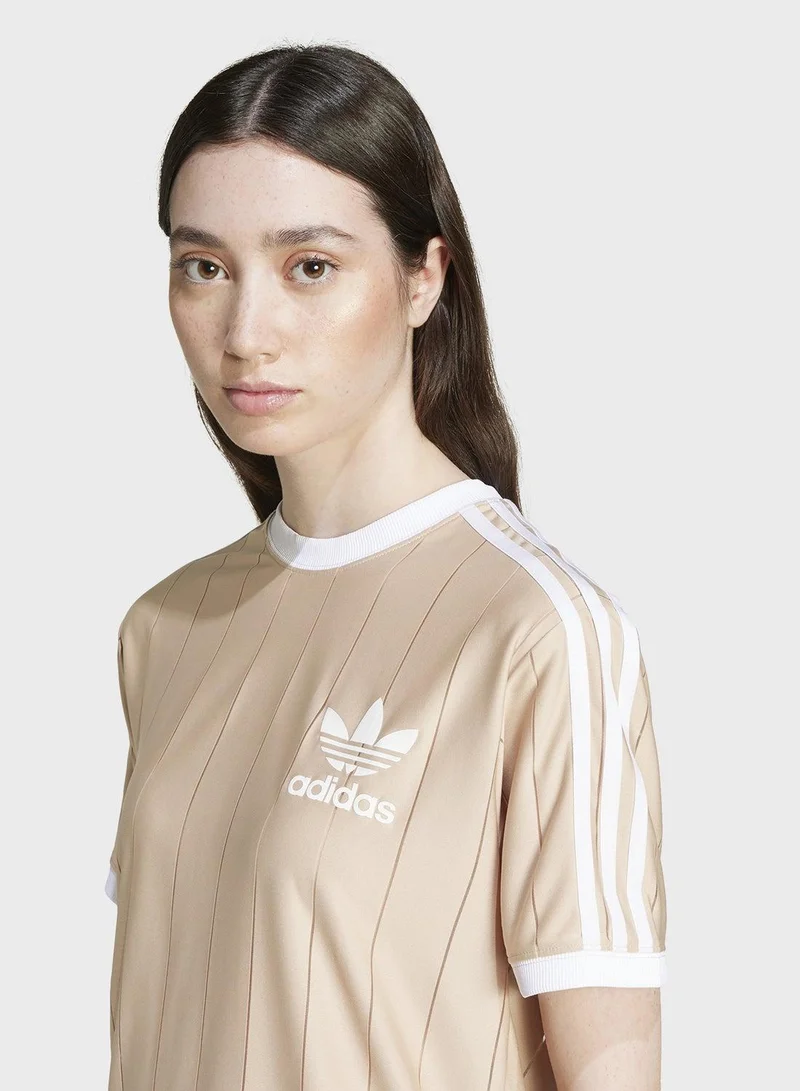 Adidas 3 S PNST TEE Beige Originals Women T-SHIRTS