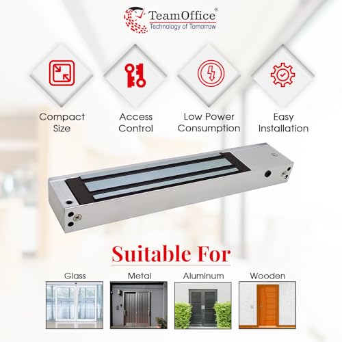 Team Office Single Leaf 600LBS Electro Magnetic Lock(2 Wire) - Image 4