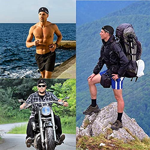 QUADA Lightweight Stretchable Motorcycle Sweat Wicking Under Helmet Skull Cap for men and women Protects from Wind, Sun, Dust for biking, Cycling and Outdoor Activities (Black) - Image 2