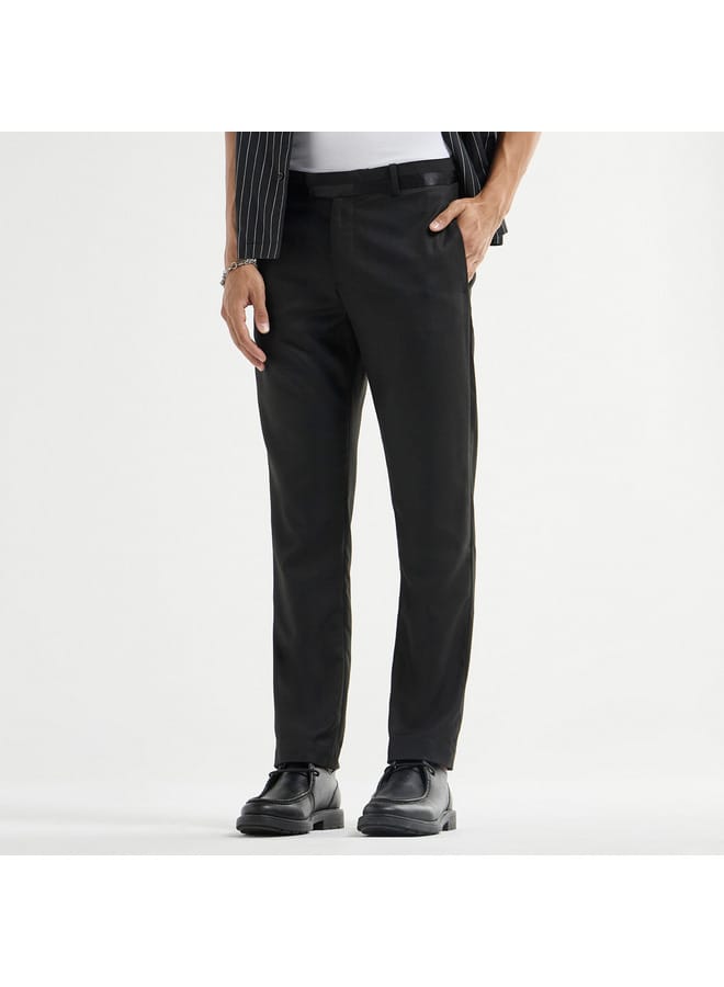 Splash FAV Solid Regular Fit Pants with Flexi Waist and Pockets  - Image 1