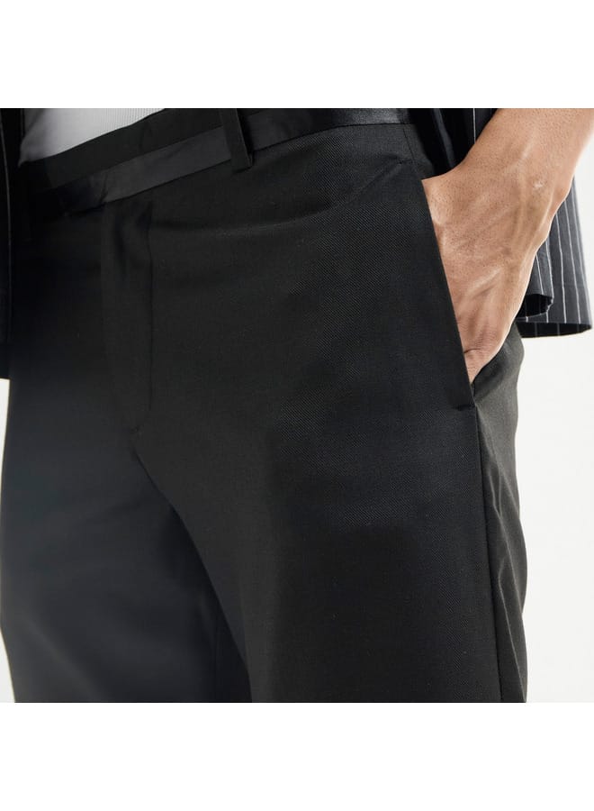 Splash FAV Solid Regular Fit Pants with Flexi Waist and Pockets  - Image 4