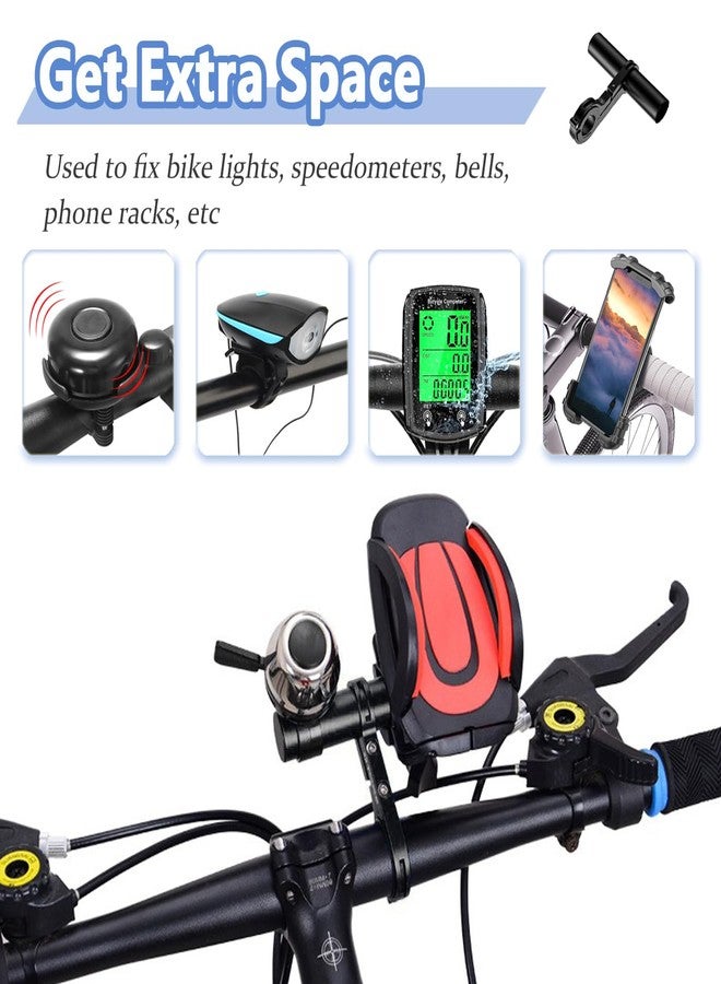 Mesee Bike Handlebar Extender Bicycle Handlebar Clamps Extension Mount Holder Aluminum Alloy Single Clamp Cycling Bracket for Bike LED Light, GPS, Speedometer - Image 5