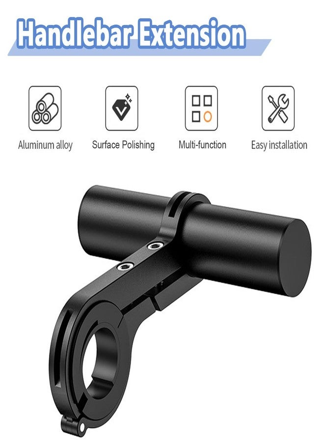 Mesee Bike Handlebar Extender Bicycle Handlebar Clamps Extension Mount Holder Aluminum Alloy Single Clamp Cycling Bracket for Bike LED Light, GPS, Speedometer - Image 2
