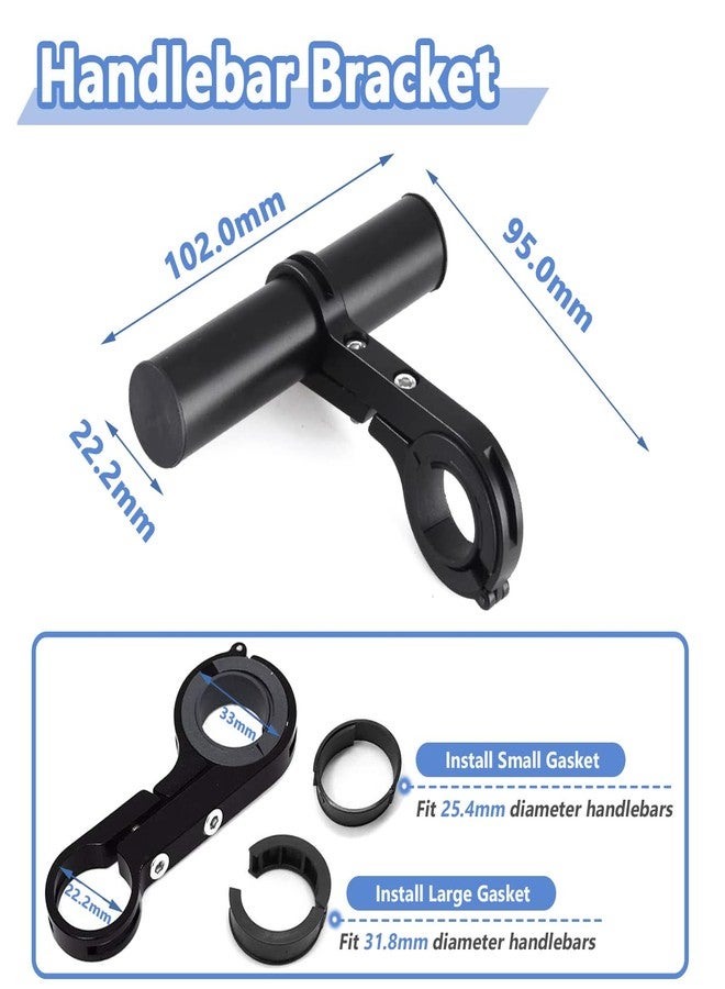 Mesee Bike Handlebar Extender Bicycle Handlebar Clamps Extension Mount Holder Aluminum Alloy Single Clamp Cycling Bracket for Bike LED Light, GPS, Speedometer - Image 3