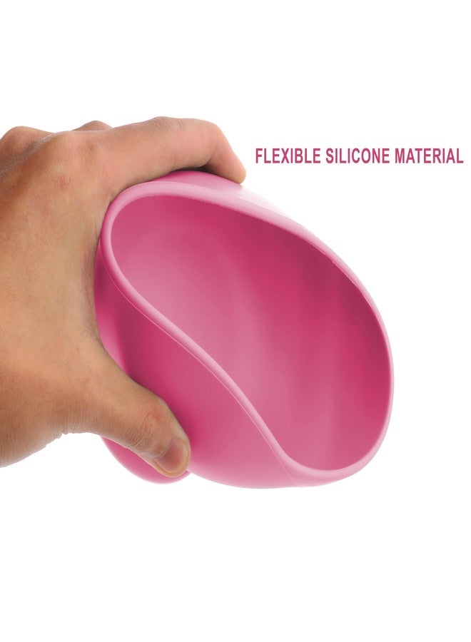 TONY STARK Silicone Unbreakable Baby Bowl & Handle Spoon - Suction Design, Non-Slip, BPA Free, Dishwasher & Microwave Safe (Pink, 1 Set) - Image 2