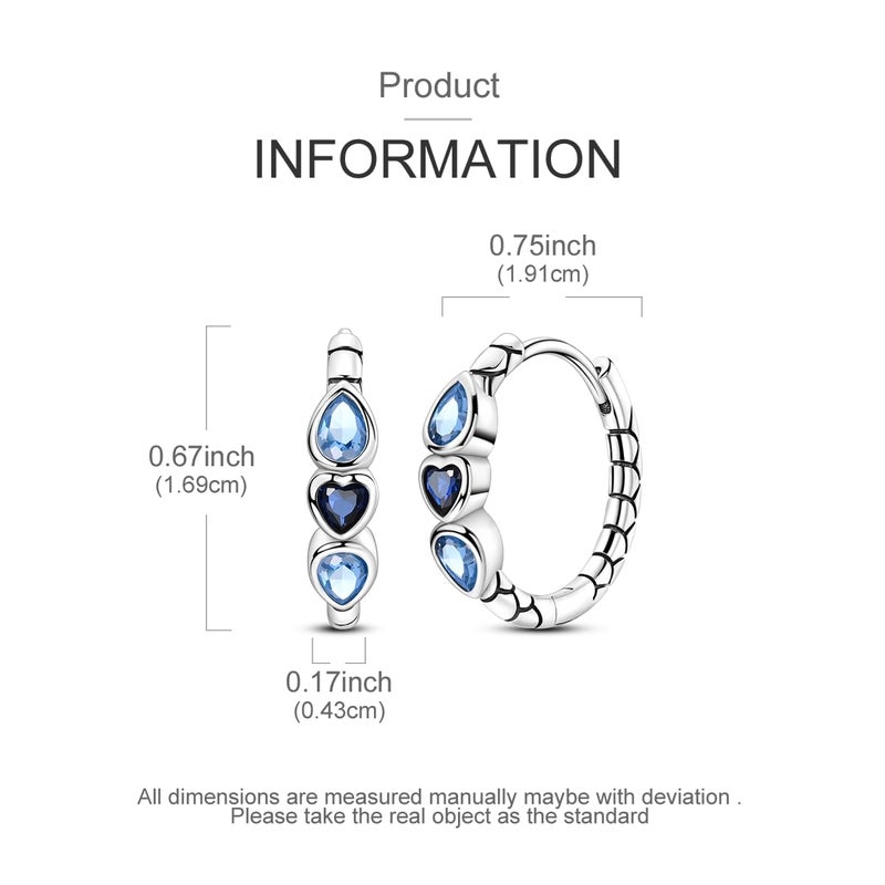 Parmuz 925 Sterling Silver Huggie Hoop Earrings Star Moon Butterfly Posts Thick Chunky Hoops for Women Small Tiny cuff Cubic Zirconia Snake Heart Earring - Image 3