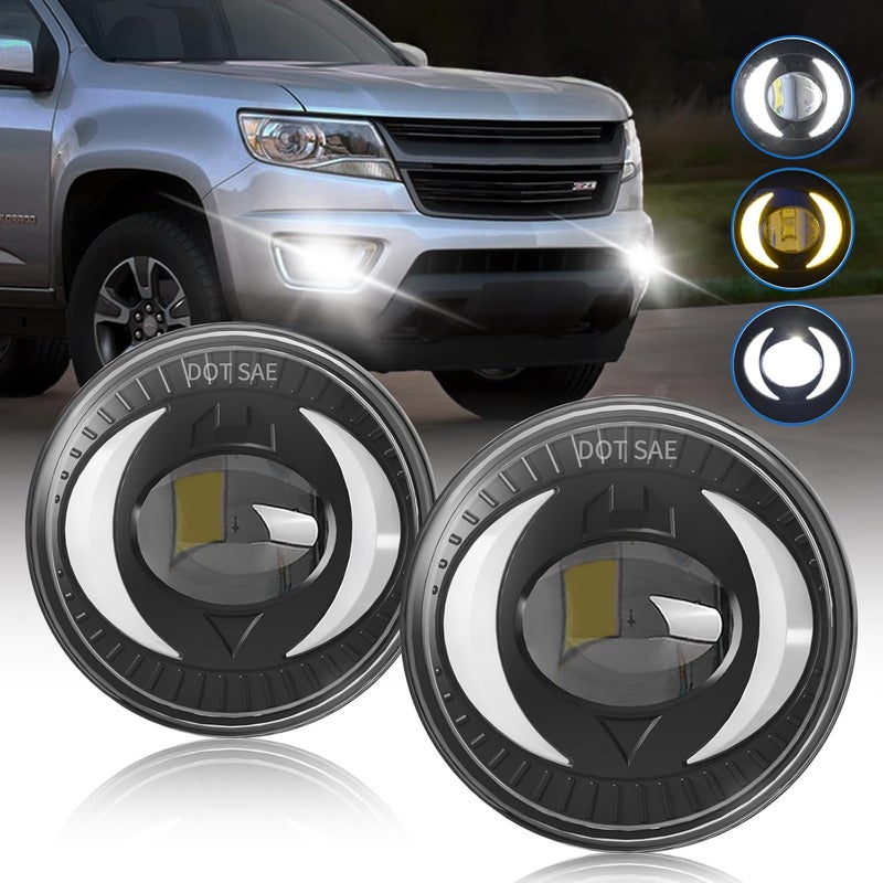 SINYATO INDUST أضواء الضباب LED من SINYATO INDUST مع إضاءة نهارية/إشارة انعطاف لمركبات شيفروليه وفورد - Image 1