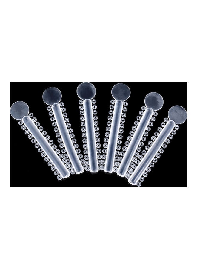 إسكدنيا أربطة تقويم أسنان بلاستيكية، 40 رباطاً لاصقاً أبيض 13 X 1 X 10سم - Image 3