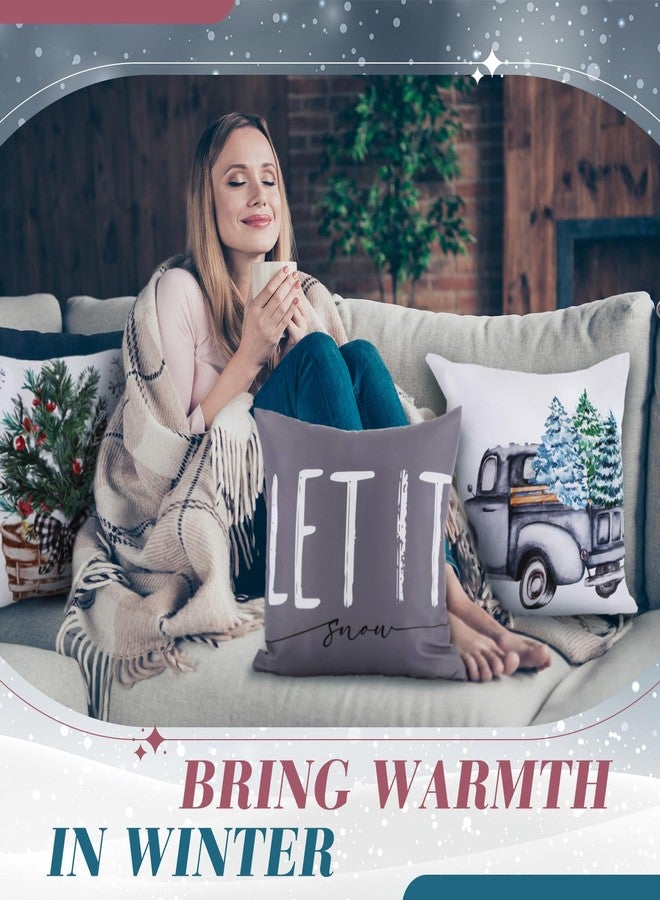 Mindsoft 16 Pcs Holiday Pillow Covers 18x18 Inch Seasonal Throw Pillow Cover Fall Halloween Pillowcase Sunflower Pumpkin Snowflake Gnome Cushion Case for Holiday Farmhouse Home Sofa Decor - Image 5