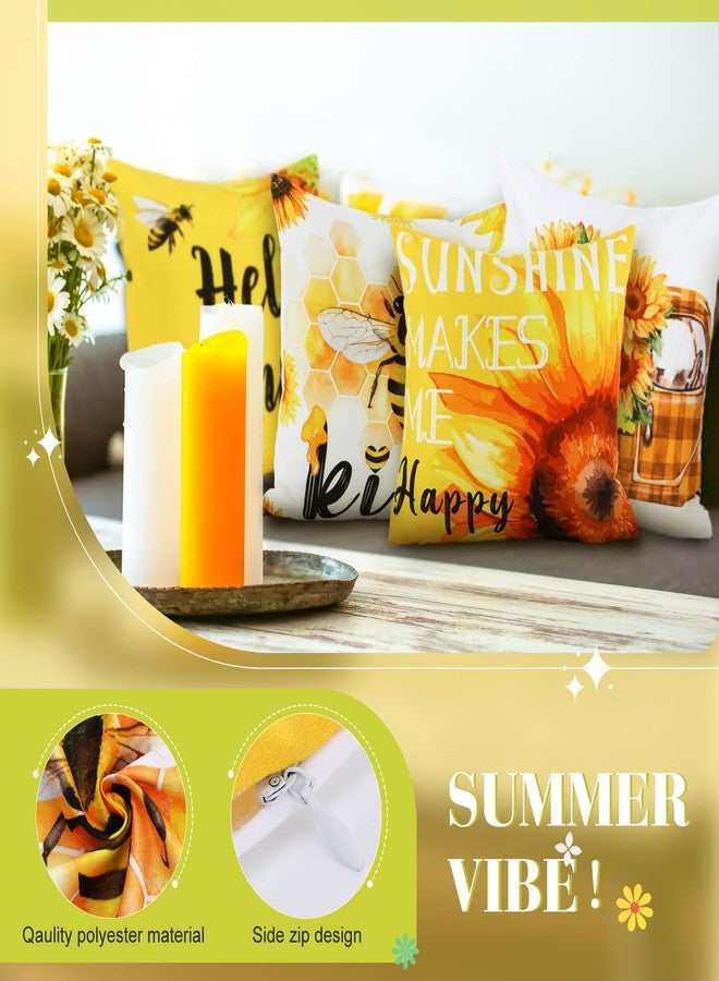Mindsoft 16 Pcs Holiday Pillow Covers 18x18 Inch Seasonal Throw Pillow Cover Fall Halloween Pillowcase Sunflower Pumpkin Snowflake Gnome Cushion Case for Holiday Farmhouse Home Sofa Decor - Image 3