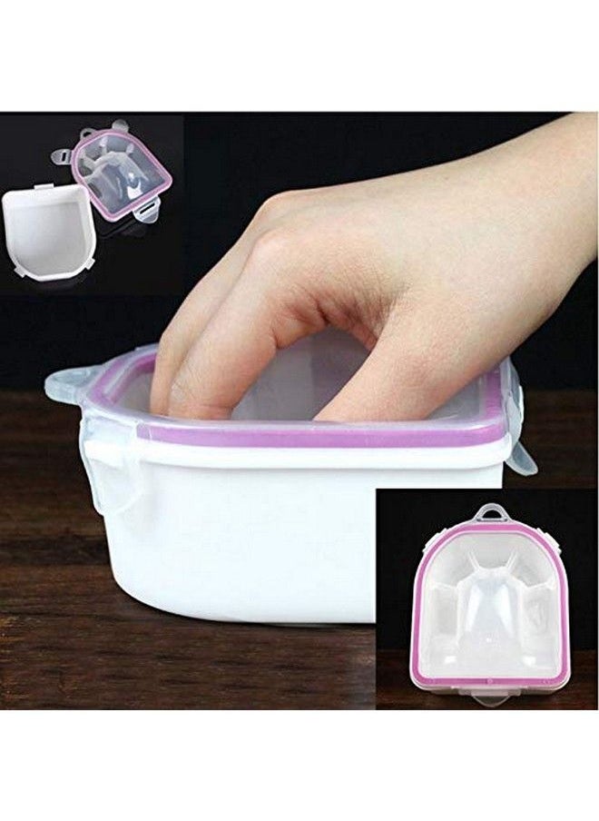 Oarkive 2Pcs Soaking Soak Bowl Nail Art Polish Remove Wash Soaker Tray Manicure Spa Tool  - Image 4