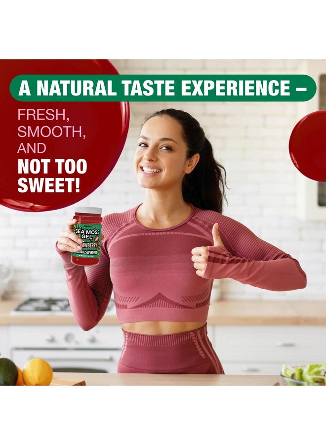 Biolore Strawberry Sea Moss Gel Made in USA Raw Wildcrafted Irish Seamoss, Essential Vitamins, Trace Minerals, Vegan Superfood, Trial Size 8 Fl Oz (Pack of 1) - Image 2