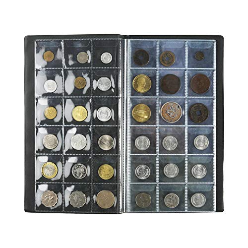 AITIME 180 Pockets Collection Supplies - Coin Holders Book Album for Collectors, Storage Suitable for Coin Diameter Less Than 1.66 Inches (Red) - Image 2