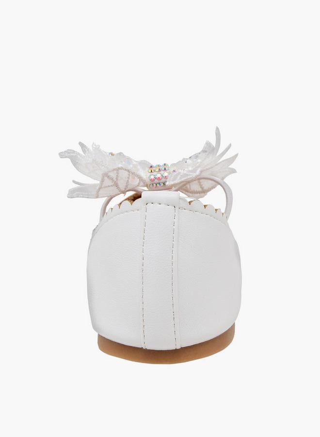 Flora Bella By Shoexpress Flora Bella Girls Flower Embellished Ballerina Shoes - Image 5