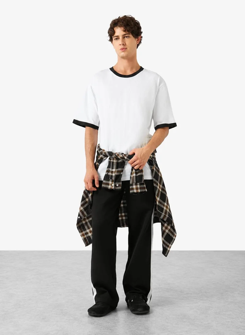 Seventy Five  Essential Crew Neck Oversize Drop Shoulder T-Shirt for Men | Best Price UAE