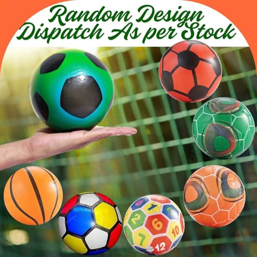 Graphene 16cm Football for Kids Soft Squeeze PVC Foam Sponge Jumping Bouncy Soccer Ball Light Weight Nontoxic Rubber Beach Valley Ball No Air Needed Pool Party Toys Outdoor Indoor Playball - Image 4