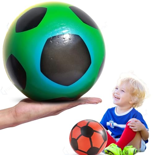 Graphene 16cm Football for Kids Soft Squeeze PVC Foam Sponge Jumping Bouncy Soccer Ball Light Weight Nontoxic Rubber Beach Valley Ball No Air Needed Pool Party Toys Outdoor Indoor Playball - Image 1