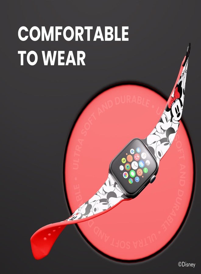 iJOY Disney Minnie Mouse Wristband For Apple Watch Band Series 9/8/7/6/5/4/3/2/1/SE 38MM, 40MM and 41MM | Minnie Mouse Gifts for Women and All Fans | Replacement Apple Watch Bands For Women - Image 4