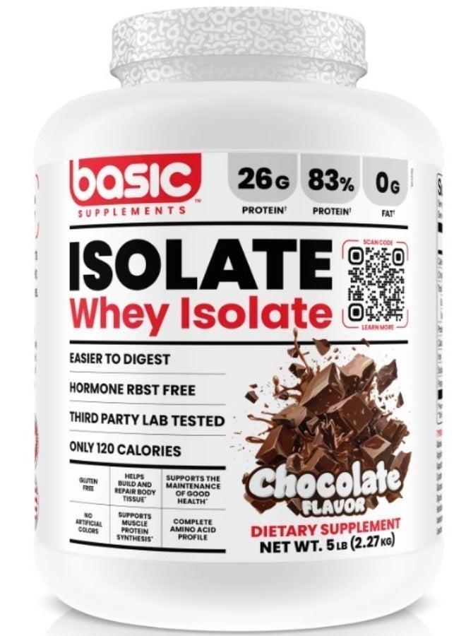 Basic Supplements Isolate Whey Protein Chocolate 5lbs