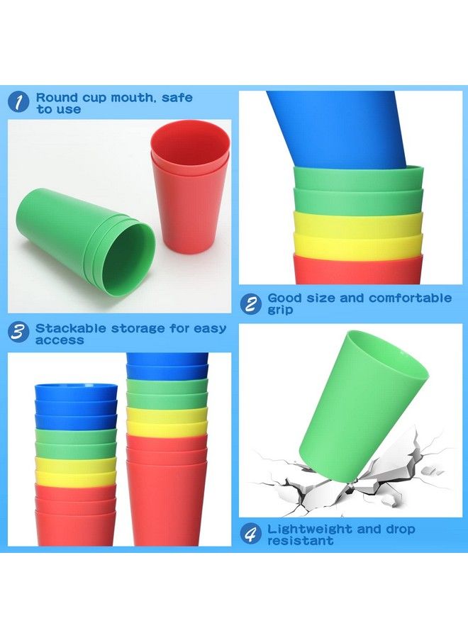 Yahenda 120 Pcs 5.5 Oz Kids Plastic Cups Reusable Bulk Small Plastic Cups Reusable Toddler Cups Tumblers Kids Drinking Unbreakable Children Colorful Cups Bpa Free Microwave Dishwasher For Party School Adult - Image 4