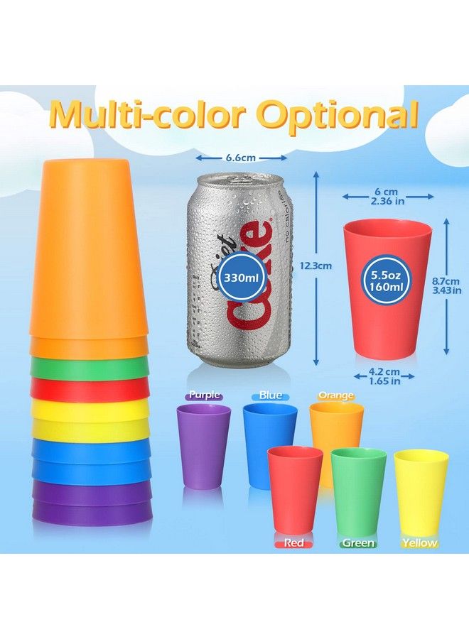 Yahenda 120 Pcs 5.5 Oz Kids Plastic Cups Reusable Bulk Small Plastic Cups Reusable Toddler Cups Tumblers Kids Drinking Unbreakable Children Colorful Cups Bpa Free Microwave Dishwasher For Party School Adult - Image 3