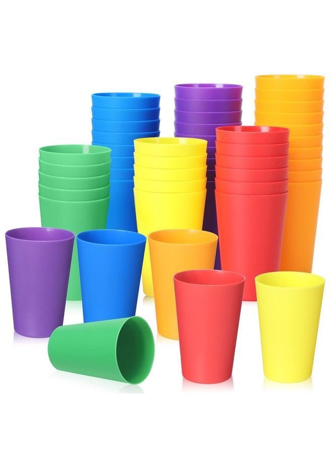 Yahenda 120 Pcs 5.5 Oz Kids Plastic Cups Reusable Bulk Small Plastic Cups Reusable Toddler Cups Tumblers Kids Drinking Unbreakable Children Colorful Cups Bpa Free Microwave Dishwasher For Party School Adult - Image 1