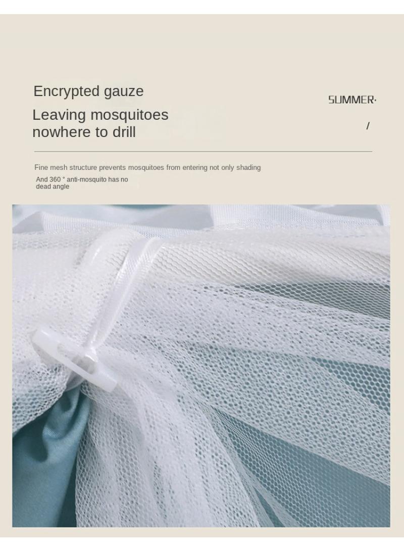 general Fashion Deck Curtain Student Dormitory Bed Curtains Mosquito Net With Bracket Gift For The Start Of The School Season - Image 4