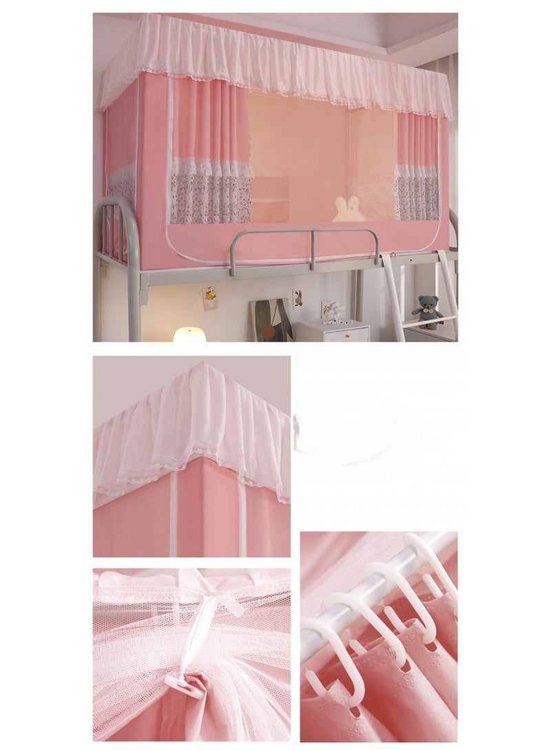 general Fashion Deck Curtain Student Dormitory Bed Curtains Mosquito Net With Bracket Gift For The Start Of The School Season - Image 2