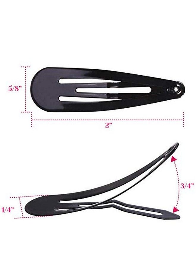 anezus - 80 Pcs Hair Clips Hair Barrettes 2 Inch Snap Nonslip Metal Hair Clips - Image 1