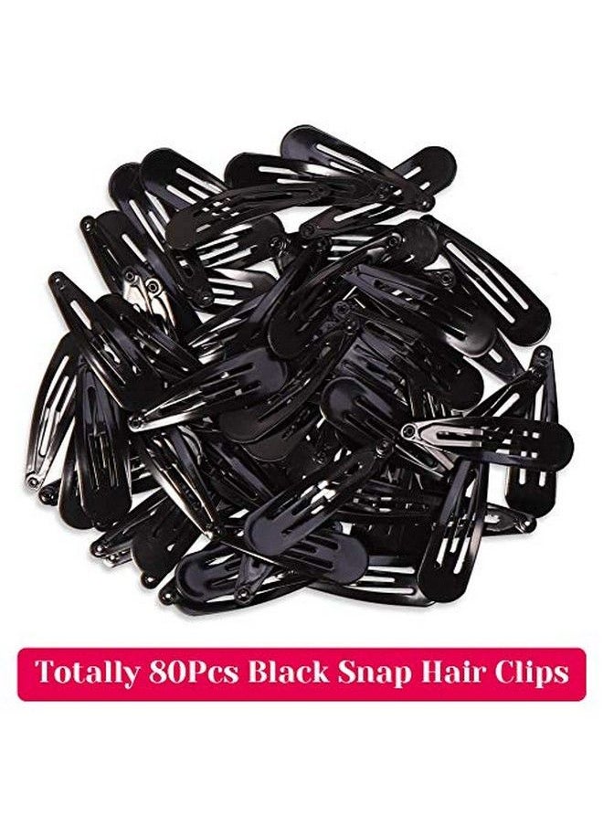 anezus - 80 Pcs Hair Clips Hair Barrettes 2 Inch Snap Nonslip Metal Hair Clips - Image 1