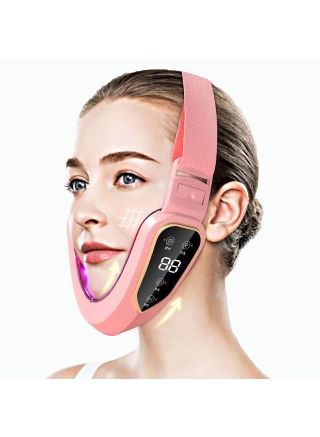 Generic KBT Face Led Light Therapy Devices Photon Bandage Microcurrents Slimming Band Remove Double Chin Lift V Shape Cheek Lifting Device