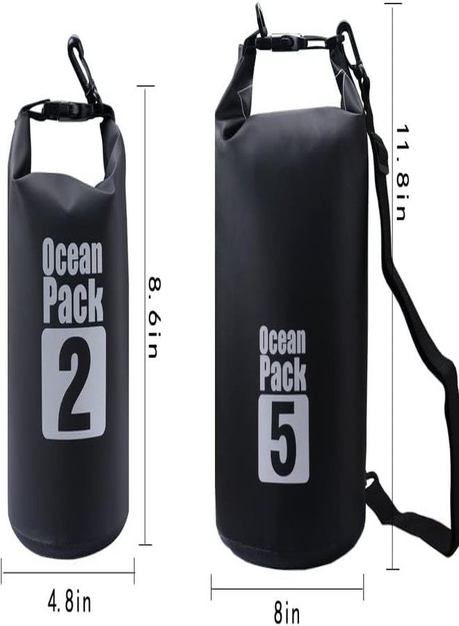 Delzon PVC Outdoor Ocean Pack Waterproof Dry Bag Camping Storage Bag Organizer for Traveling (Multicolor) (5 Liter) - Image 2