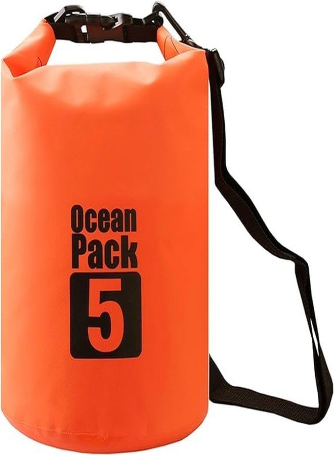 Delzon PVC Outdoor Ocean Pack Waterproof Dry Bag Camping Storage Bag Organizer for Traveling (Multicolor) (5 Liter) - Image 5