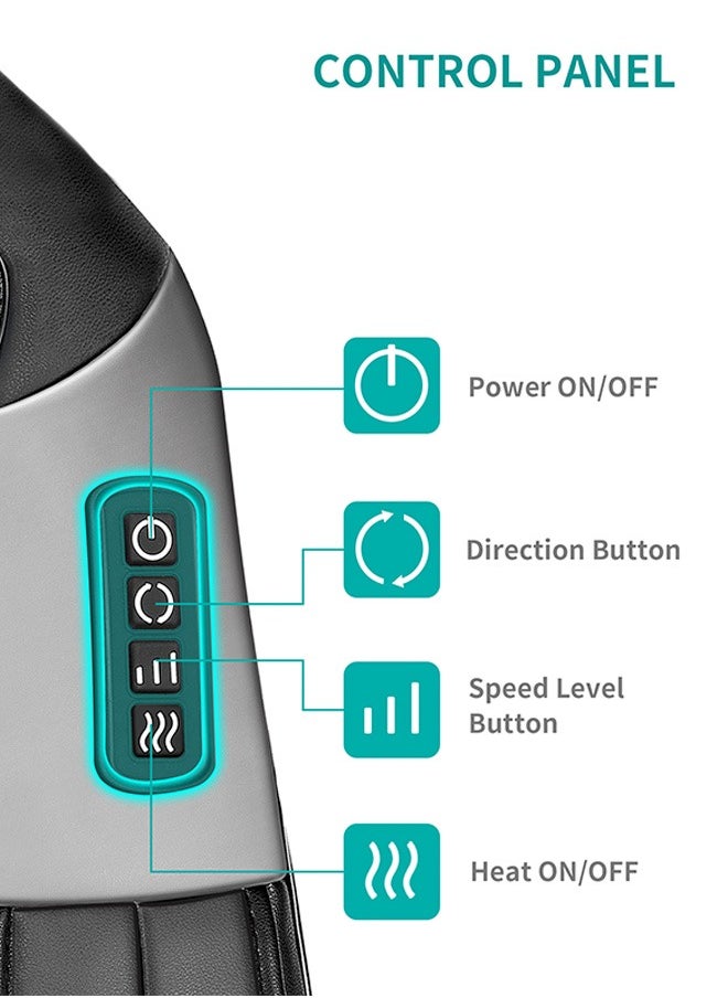 Nekteck - Neck Massager with Soothing Heat, Shiatsu Shoulder Massager, Electric Deep Tissue 3D Kneading Massage Pillow for  Back, Leg, Body Muscle Pain Relief, Home, Office, and Car Use - Image 1