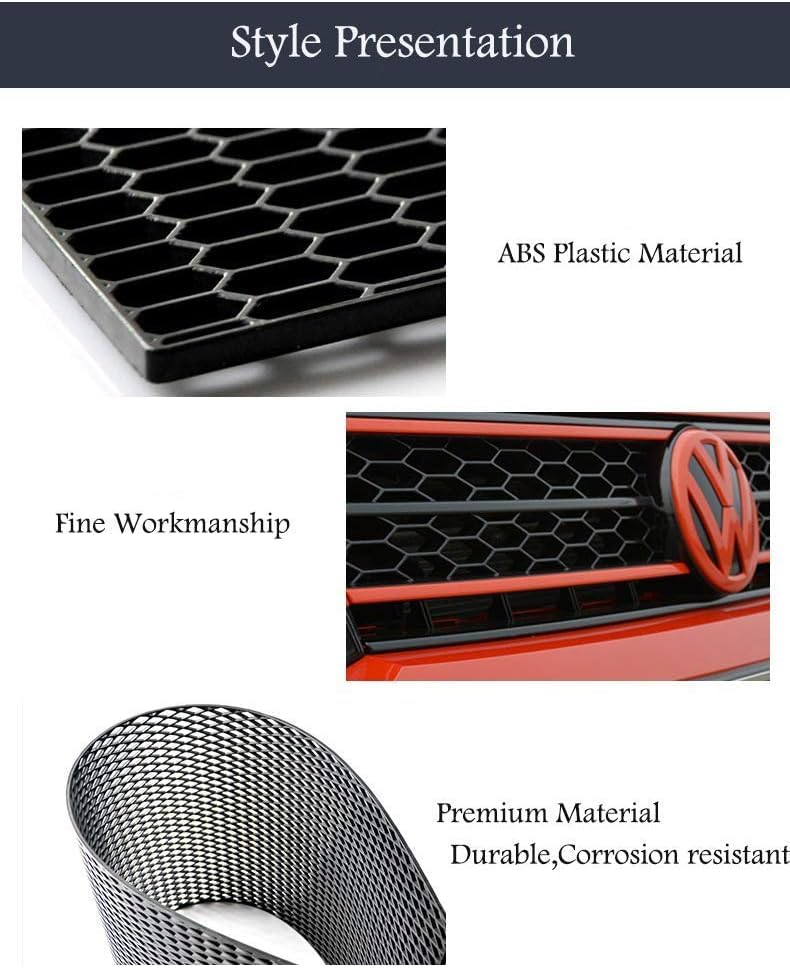AUTO MT CAR MESH GRILL Small Mesh GRILLE Spoiler Bumper Vent ABS Plastic Racing Honeycomb Mesh Honeycomb Hole Hex-Grids Hex Mesh Grill Air Intake Racing Grilles Universal 1PC - Image 5
