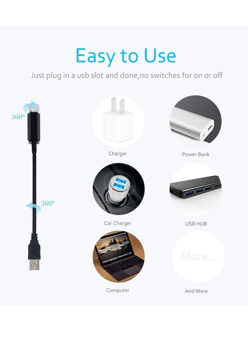 Car Roof Star Night Light,USB Star Night Lights, USB Night Lamp Fit All Cars Ceiling Roof Star Lights Interior Ambient Atmosphere for Bedroom Decorations,Party,Walls - Plug and Play - Image 3