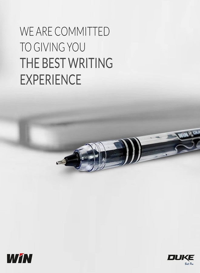 دبليو آي أن اربح قلم حبر جاف من نوع ديوك | ٢٠ قلم حبر أسود | هيكل بألوان الباستيل | للطلاب والامتحانات | قبضة مريحة | كتابة سلسة للغاية | مثالي للاستخدام في المدارس والمكاتب والقرطاسية التجارية - Image 5