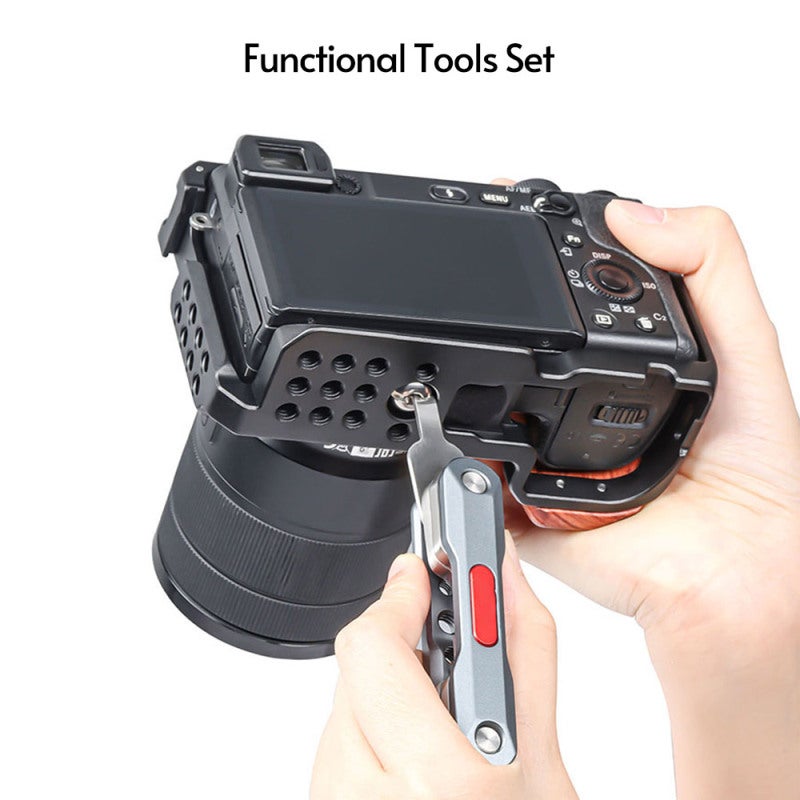 Camera Tools: Foldable Portable Design - Corrosion-Resistant Stainless Steel & Aluminum Alloy Tripod Accessories for Photographers With Quick Assembly, M2-M4 Allen Wrenches, Screwdrivers, Threaded Sto - Image 4