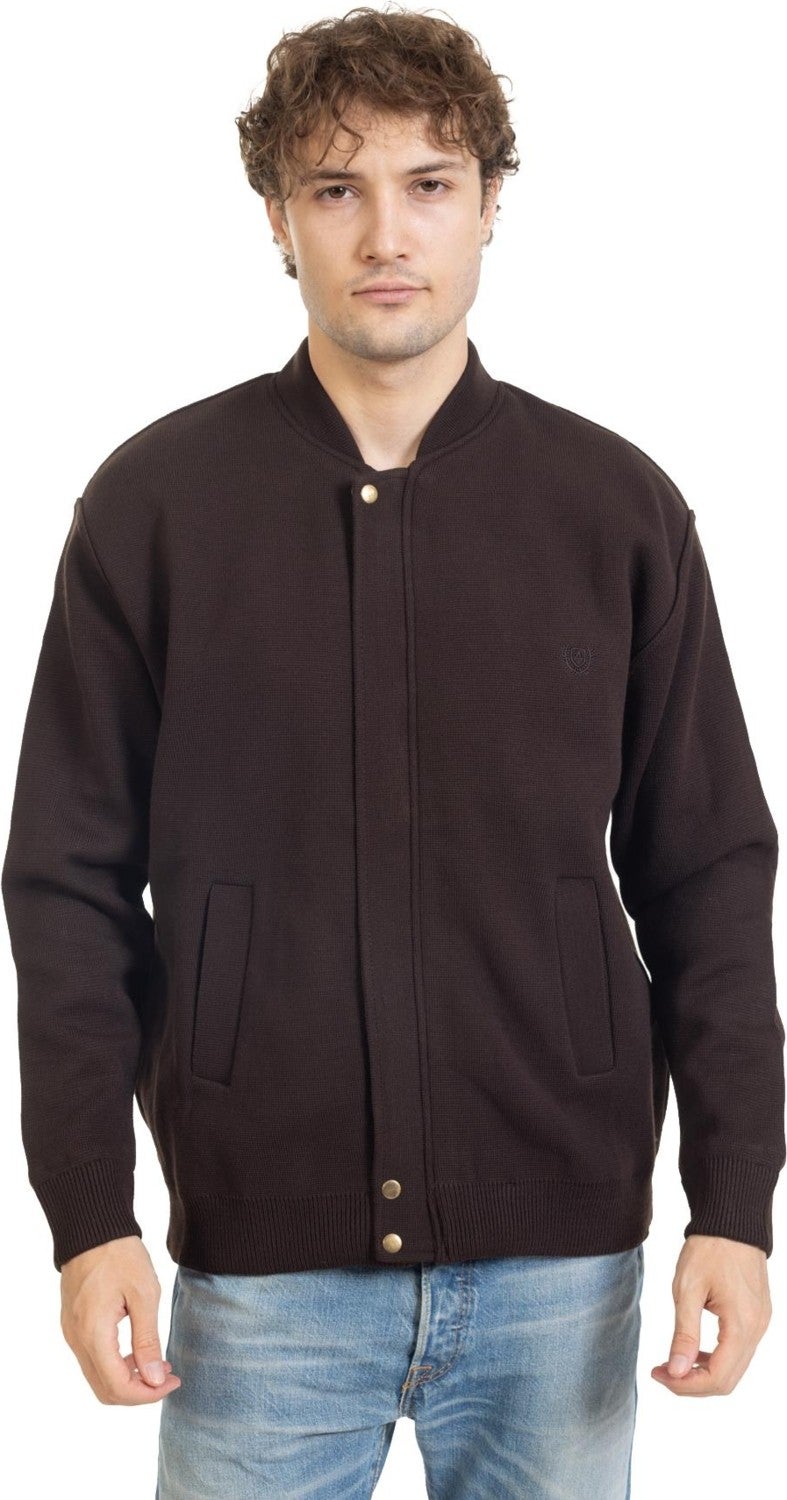 Mutlu City Men's Middle Age and Above Knitwear Knitted Lined Acrylic Zippered Winter Dad Cardigan 3065  - Image 1