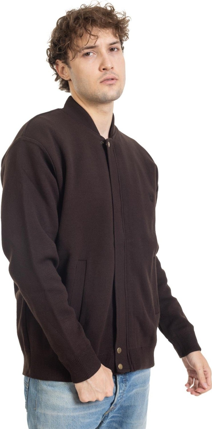 Mutlu City Men's Middle Age and Above Knitwear Knitted Lined Acrylic Zippered Winter Dad Cardigan 3065  - Image 3