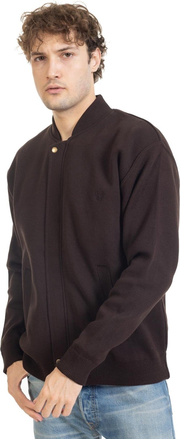 Mutlu City Men's Middle Age and Above Knitwear Knitted Lined Acrylic Zippered Winter Dad Cardigan 3065  - Image 5