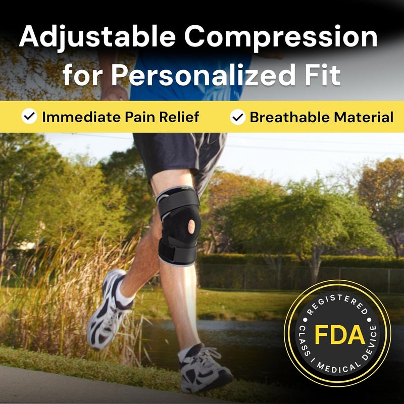 BraceUP Hinged Knee Brace Support for Knee Pain - Maximum Support and Comfort for ACL/PCL Injuries, Meniscus Tears, Arthritis (L/XL) - Image 3
