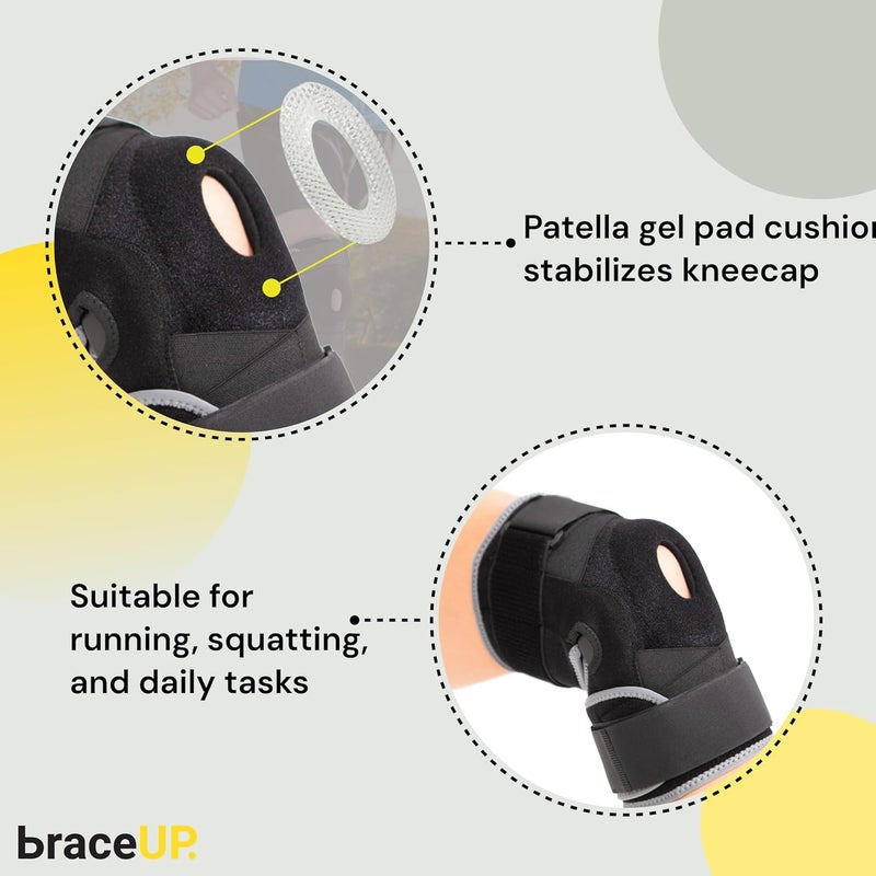 BraceUP Hinged Knee Brace Support for Knee Pain - Maximum Support and Comfort for ACL/PCL Injuries, Meniscus Tears, Arthritis (L/XL) - Image 4